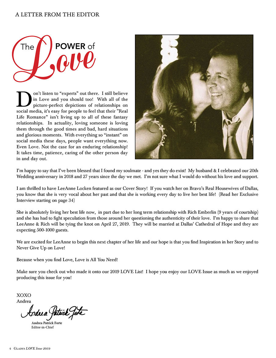 2019 Love Issue Editor s Letter Gladys Magazine
