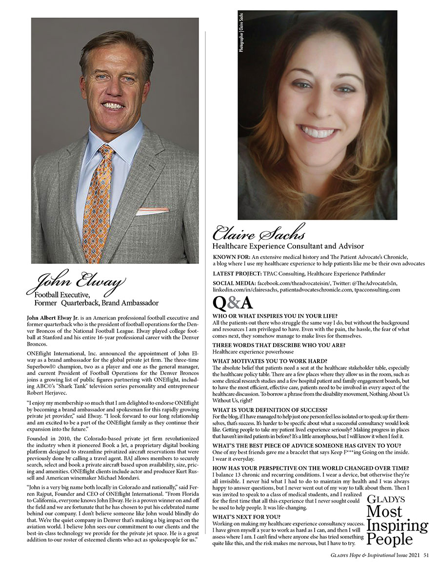 MIP John Elway Claire Sachs